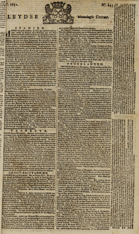 Leydse Courant 1751-11-29