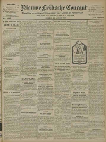 Nieuwe Leidsche Courant 1931-01-20