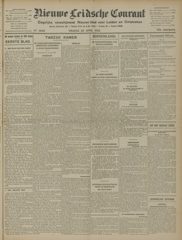 Nieuwe Leidsche Courant 1932-04-29