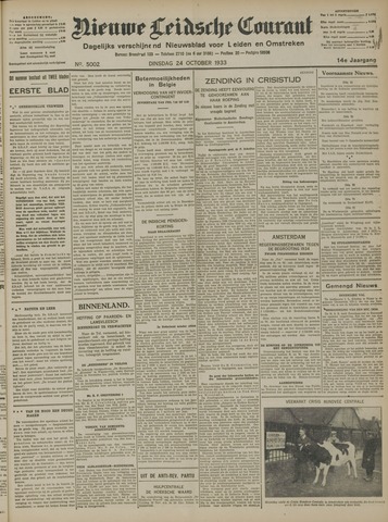 Nieuwe Leidsche Courant 1933-10-24