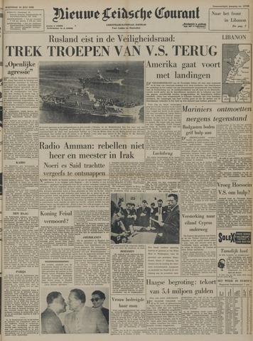 Nieuwe Leidsche Courant 1958-07-16