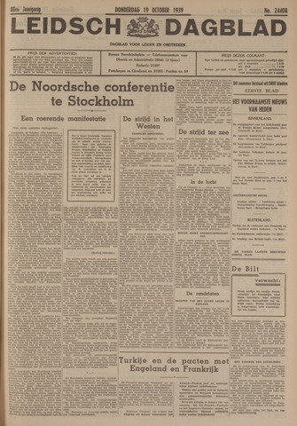 Leidsch Dagblad 1939-10-19