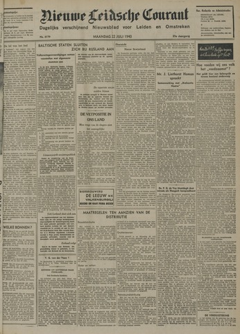 Nieuwe Leidsche Courant 1940-07-22