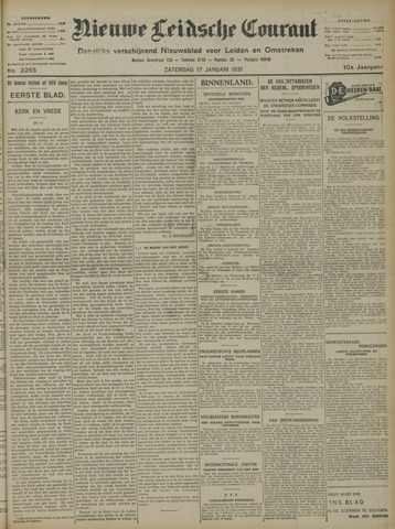Nieuwe Leidsche Courant 1931-01-17