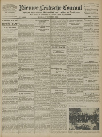 Nieuwe Leidsche Courant 1933-10-17