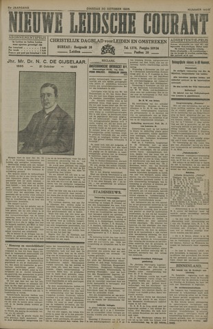 Nieuwe Leidsche Courant 1925-10-20