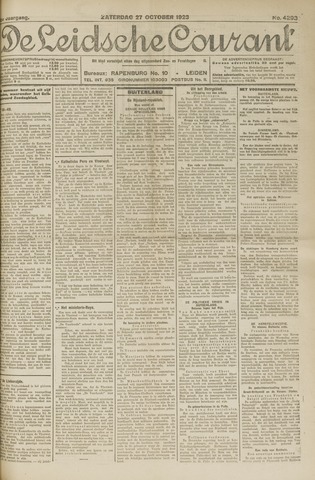 Leidsche Courant 1923-10-27
