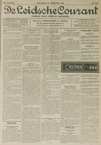 Leidsche Courant 1933-08-28