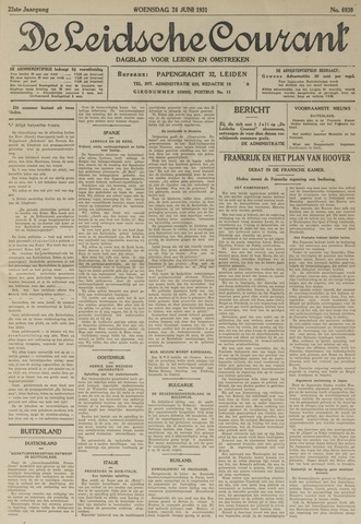 Leidsche Courant 1931-06-24