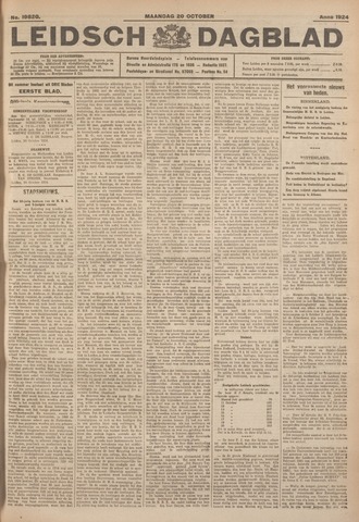 Leidsch Dagblad 1924-10-20
