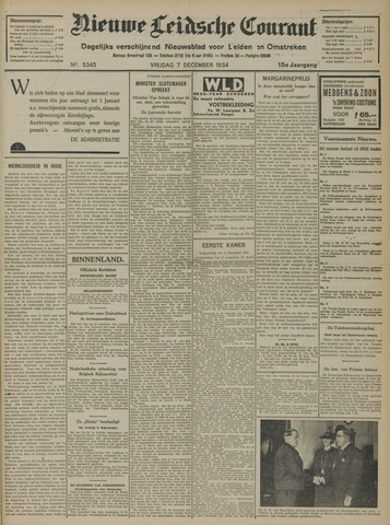 Nieuwe Leidsche Courant 1934-12-07