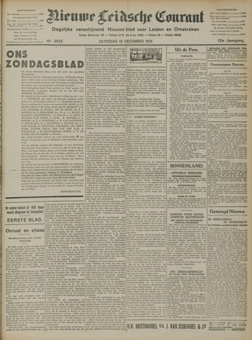 Nieuwe Leidsche Courant 1931-12-12