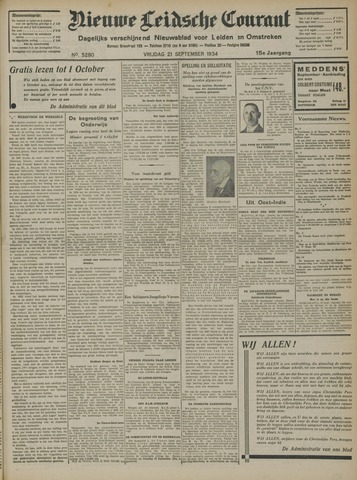 Nieuwe Leidsche Courant 1934-09-21