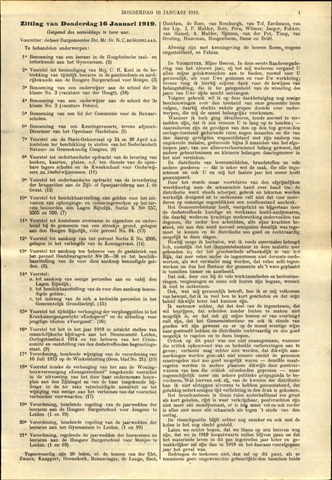 Handelingen van de Raad 1919-01-16