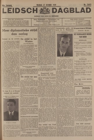 Leidsch Dagblad 1939-10-27