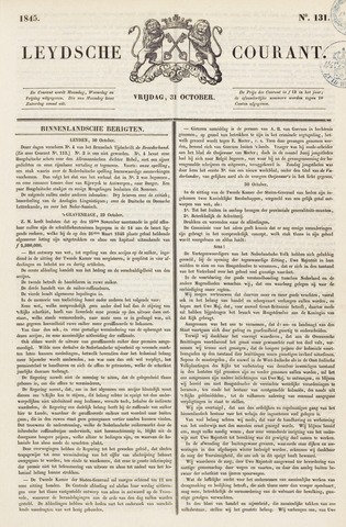 Leydse Courant 1845-10-31