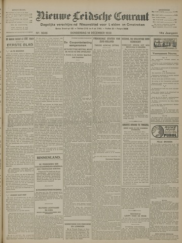 Nieuwe Leidsche Courant 1933-12-14