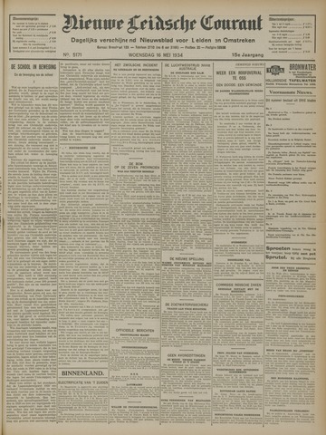 Nieuwe Leidsche Courant 1934-05-16