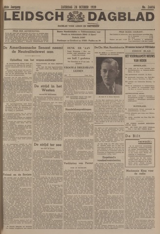 Leidsch Dagblad 1939-10-28