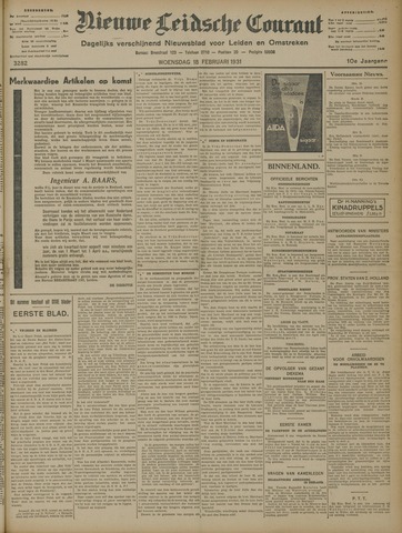Nieuwe Leidsche Courant 1931-02-18