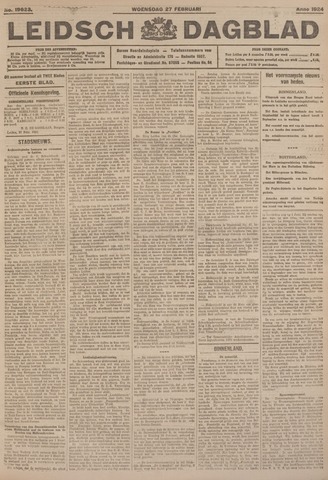 Leidsch Dagblad 1924-02-27