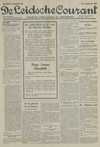 Leidsche Courant 1939-08-07