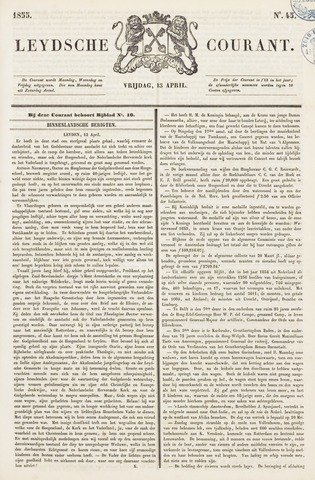 Leydse Courant 1855-04-13