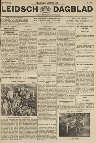 Leidsch Dagblad 1931-08-24