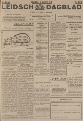 Leidsch Dagblad 1939-08-10