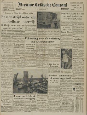 Nieuwe Leidsche Courant 1958-09-30