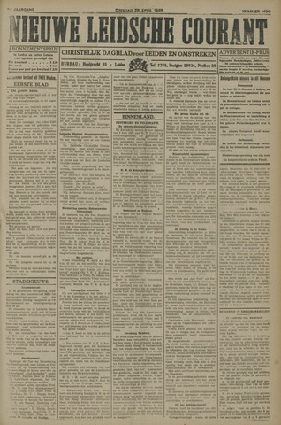 Nieuwe Leidsche Courant 1925-04-28