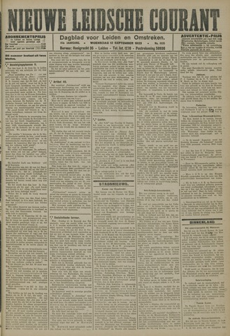 Nieuwe Leidsche Courant 1923-09-12