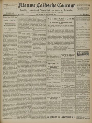 Nieuwe Leidsche Courant 1931-11-28