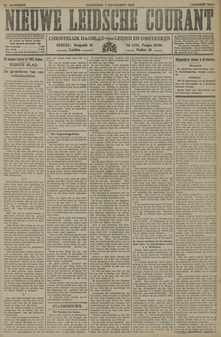 Nieuwe Leidsche Courant 1925-11-07