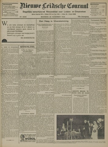 Nieuwe Leidsche Courant 1934-11-26