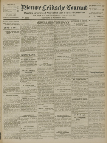 Nieuwe Leidsche Courant 1932-11-02