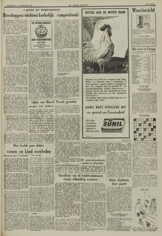 liefdadigheid lepel Op de loer liggen Leidse Courant | 15 februari 1961 | pagina 5 - Historische Kranten, Erfgoed  Leiden en Omstreken