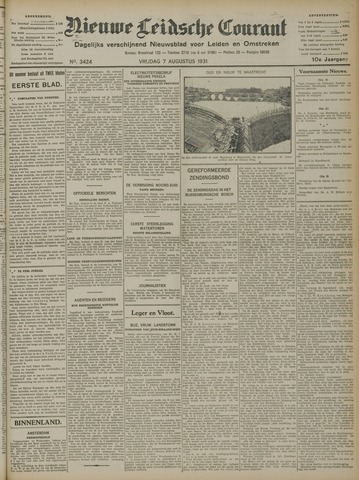 Nieuwe Leidsche Courant 1931-08-07