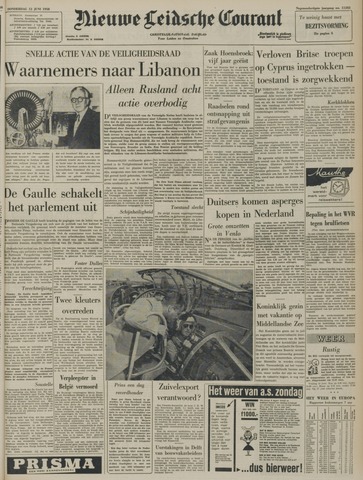 Nieuwe Leidsche Courant 1958-06-12