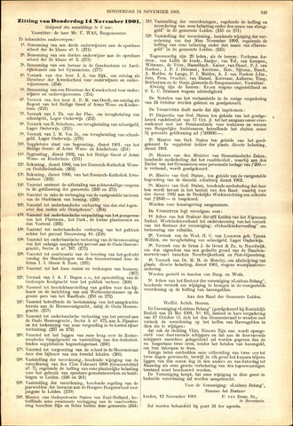 Handelingen van de Raad 1901-11-14