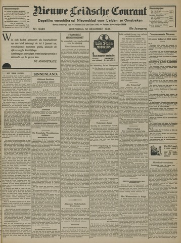 Nieuwe Leidsche Courant 1934-12-12