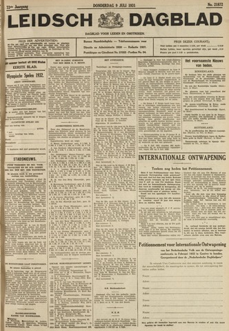 Leidsch Dagblad 1931-07-09