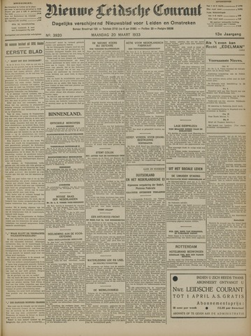Nieuwe Leidsche Courant 1933-03-20