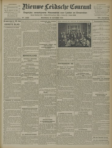 Nieuwe Leidsche Courant 1931-10-19