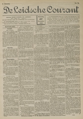 Leidsche Courant 1909-12-27