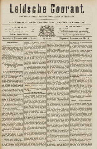 Leydse Courant 1886-11-29