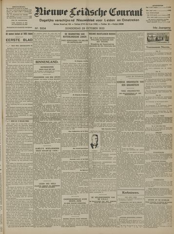 Nieuwe Leidsche Courant 1933-10-26
