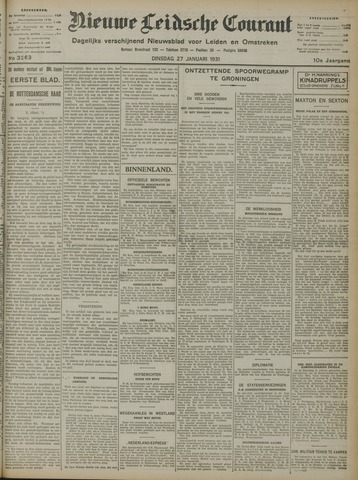 Nieuwe Leidsche Courant 1931-01-27
