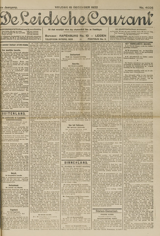 Leidsche Courant 1922-12-15