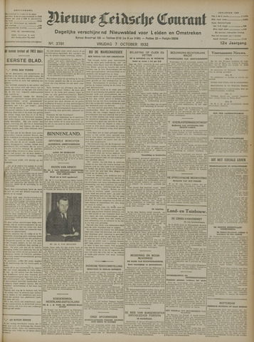 Nieuwe Leidsche Courant 1932-10-07